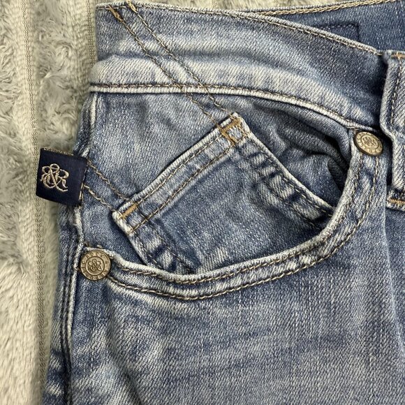 Rock & Republic Jeans Womens 4 Indee Boyfriend Distressed Straight Ankle 27x27 - Picture 9 of 10